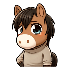 Adorable Horse Stickers - Rose
