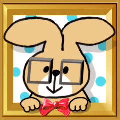 [Rabbit with glasses] Pop-up!