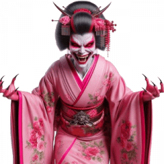 Geisha Menakutkan (Menakuti Teman)
