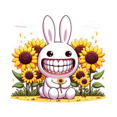 Rabbits with too strong teeth 4 – LINE貼圖 | LINE STORE