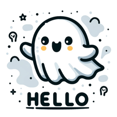 Cute Ghost Sticker Set