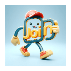 3D letter logo "JOIN"