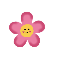 A bright pink flower