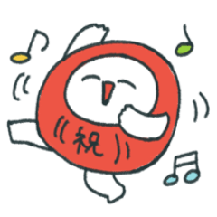 Celebration Darumaru Sticker