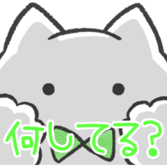 green color sticker(cat)(status report)