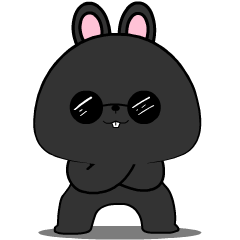 Black Bunny 2 : Animated Stickers