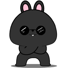 Black Bunny 2 : Animated Stickers