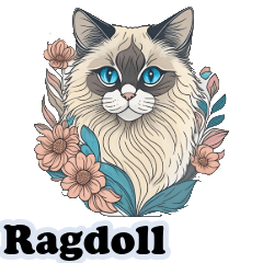 Ragdoll cute stamp