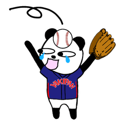 Panda que adora beisebol