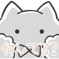 white color sticker(cat)(status report)