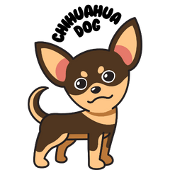 Chihuahua dogs cute reaction sticker.