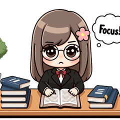 Studious Office Lady Stickers 1