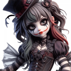 小丑女表情貼 (Joker Girl Stickers)