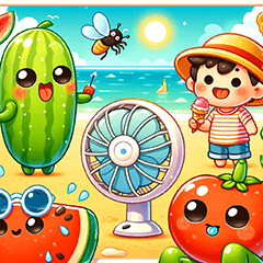 Adorable Summer Vibes Sticker Pack