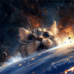 Space Emotion Cat 2