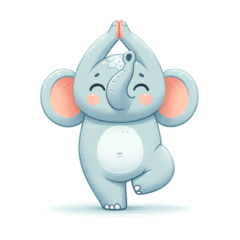 Yoga Elephant Stickers