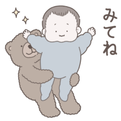 baby & bear stickers