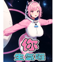 Anime Astronaut Girl Daily Words