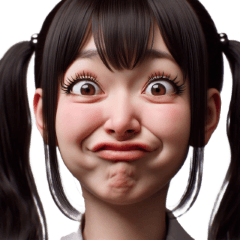 Mocking Expressions of Japanese Girl