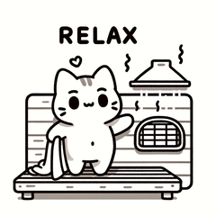 Sauna Cat Stickers