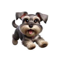 Cute miniature schnauzer (Japanese ver2)