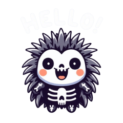 creepy hedgehog sticker 002