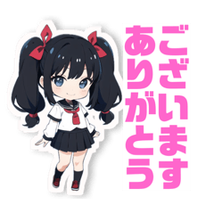 A girl with black twin-tails 2