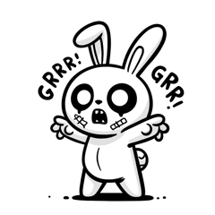 Zombie Bunny Sticker2