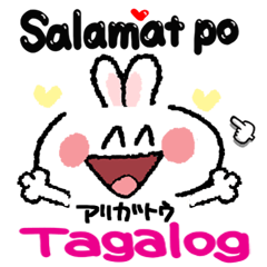 bahasa Tagalog. kelinci yang lucu