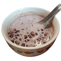 食物系列 : 阿公阿嬤的紅豆牛奶 #20