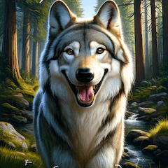 Majestic Wolf Greeting Stickers