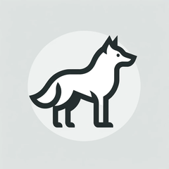 Minimalist Wolf Stickers