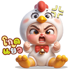 Chicken the Playful (Big Stickers)