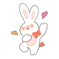 Heart rabbit Hato's lovely day