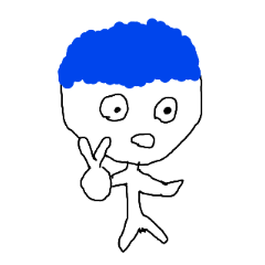 blue haired person
