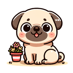 Cute Pug Emotion Stickers