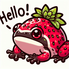 Strawberry Poison Frog Stickers