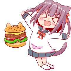 Catgirl's hungry everyday stickers