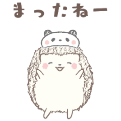 Selectable*Sticker of hedgehog and hat