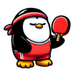 Penguin who loves to play pool