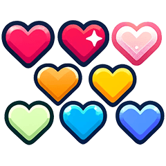 sticker arrange deco heart