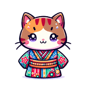Muu's kimono-clad kittens