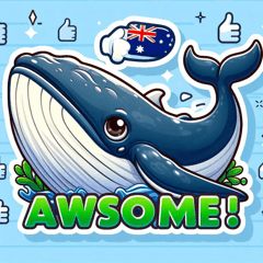 Australian Blue Whale Stickers