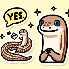 European Legless Lizard Stickers