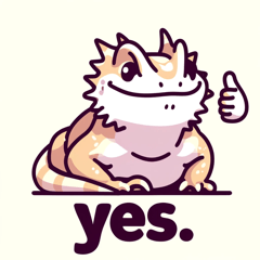 Cute Horned Lizard Stickers