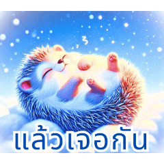 Dreamy Hedgehog on a Cloud:Thai