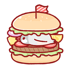 NuanCha(Buncho Burger) Sticker Combo