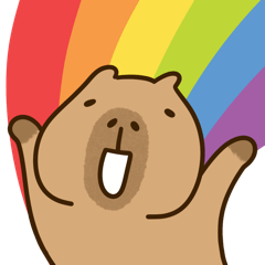 Kapi Sticker Kapi Capybara 21 - Pride Month Special – LINE stickers | LINE STORE