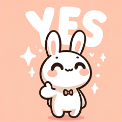 Cute Bunny Expression Stickers