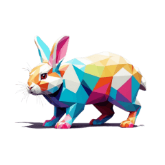 Polygon Stamp Rabbit